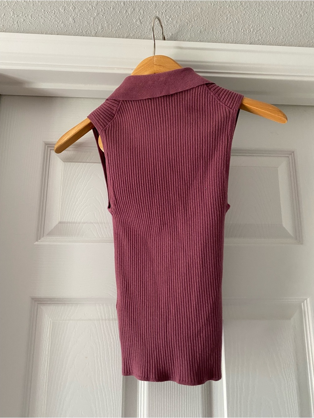 NWT | Madewell | Owen Polo Sweater Tank | Purple | Size S - Picture 6 of 7